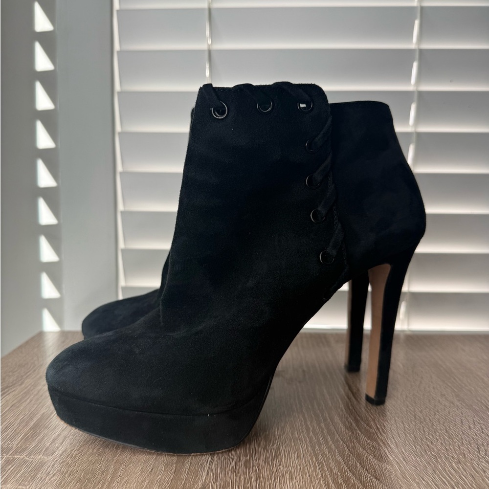 Jessica Simpson Black Suede Ankle Boots